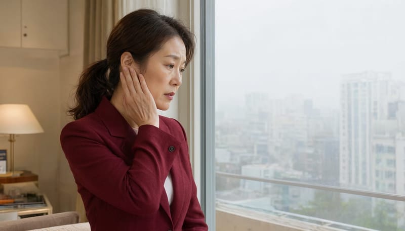 미세먼지가 심한 날에는 이명이 평소보다 크게 느껴질 수 있습니다